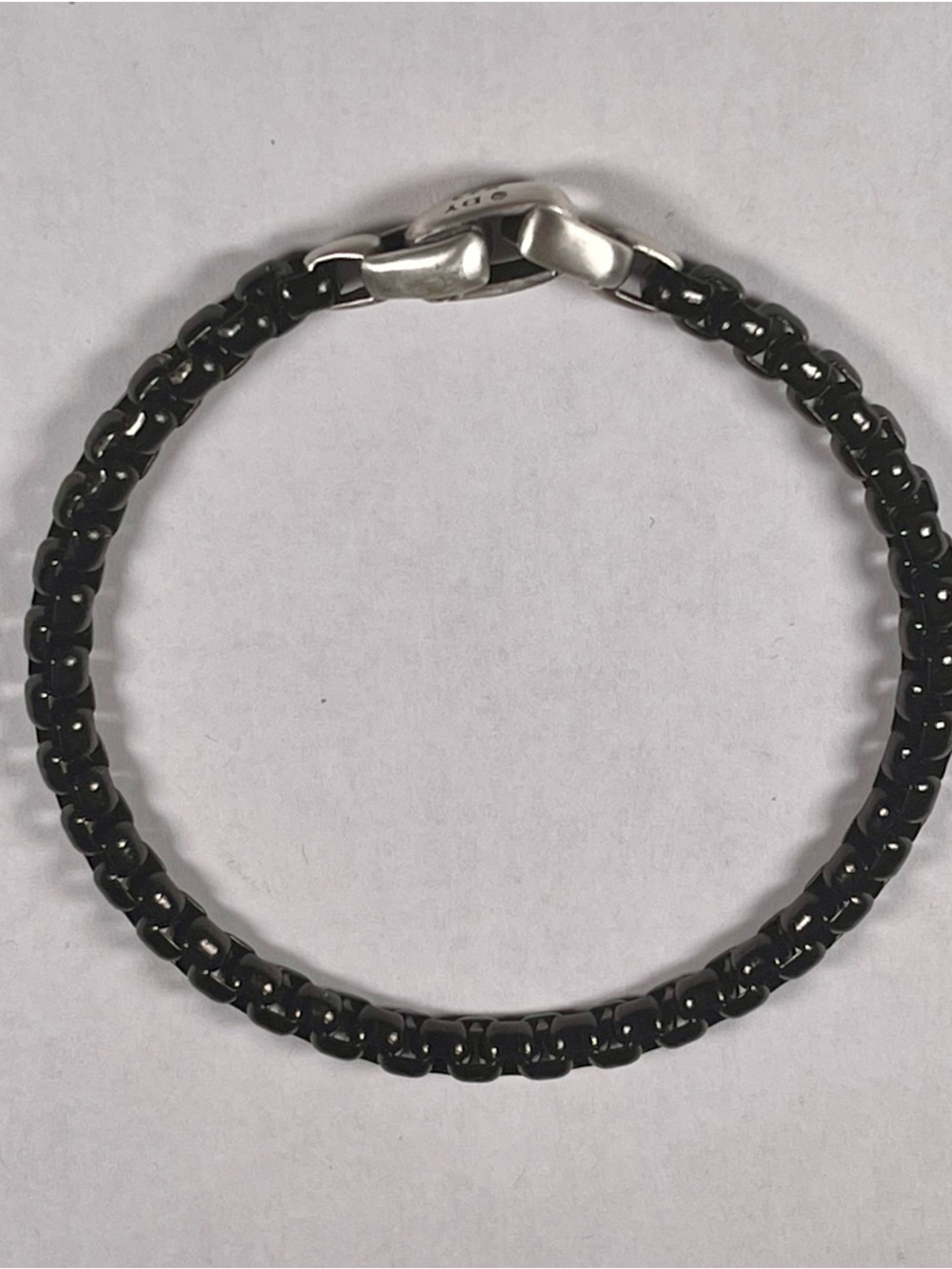 David Yurman Black And Silver-Tone Box Chain Bracelet